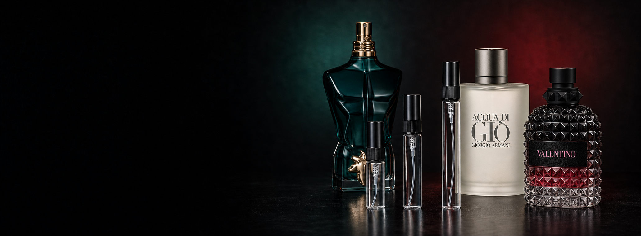 Decants Eudecant de 3 ml, 5 ml y 10 ml junto a perfumes reconocidos