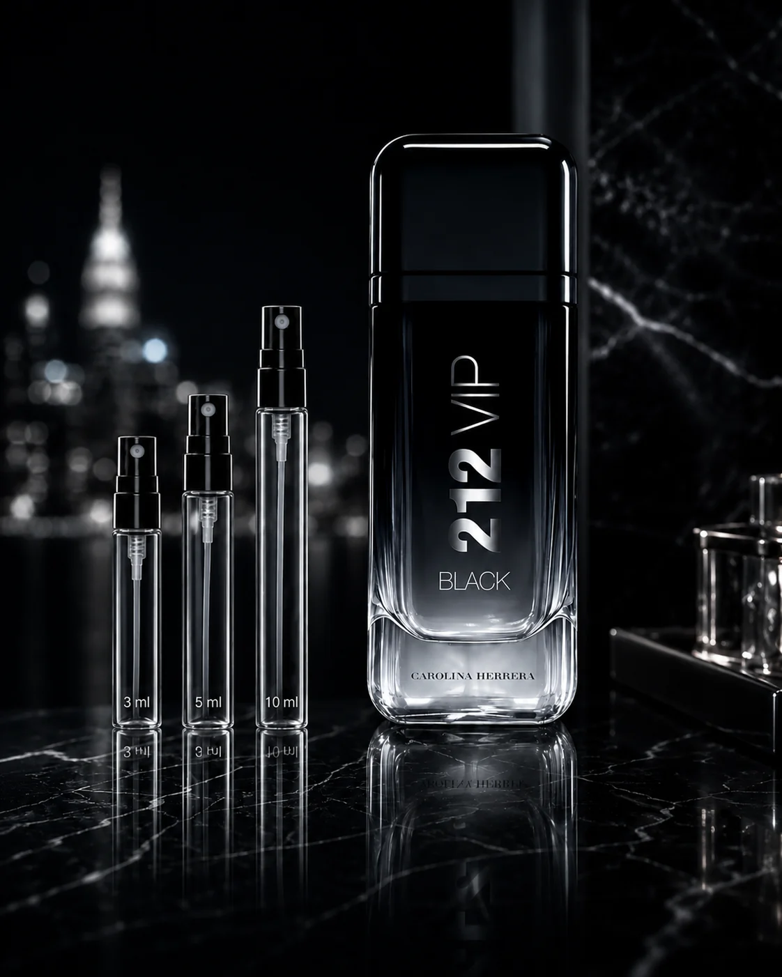 Carolina Herrera 212 VIP Black EDP decant original Decants de disenador en Eudecant