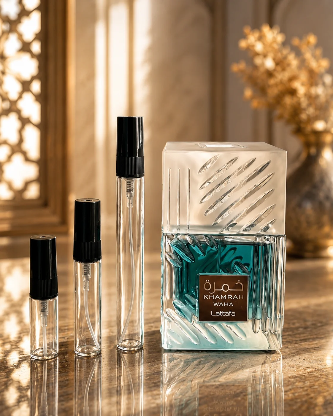 Lattafa Khamrah Waha decant original Decants arabes en Eudecant