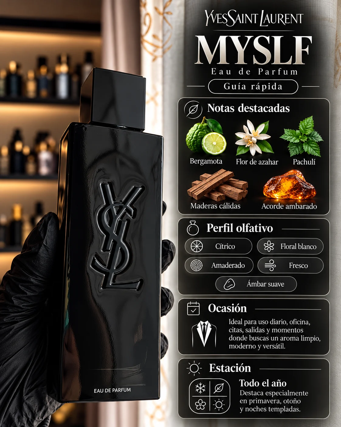 Yves Saint Laurent MYSLF EDP decant original Decants de disenador en Eudecant