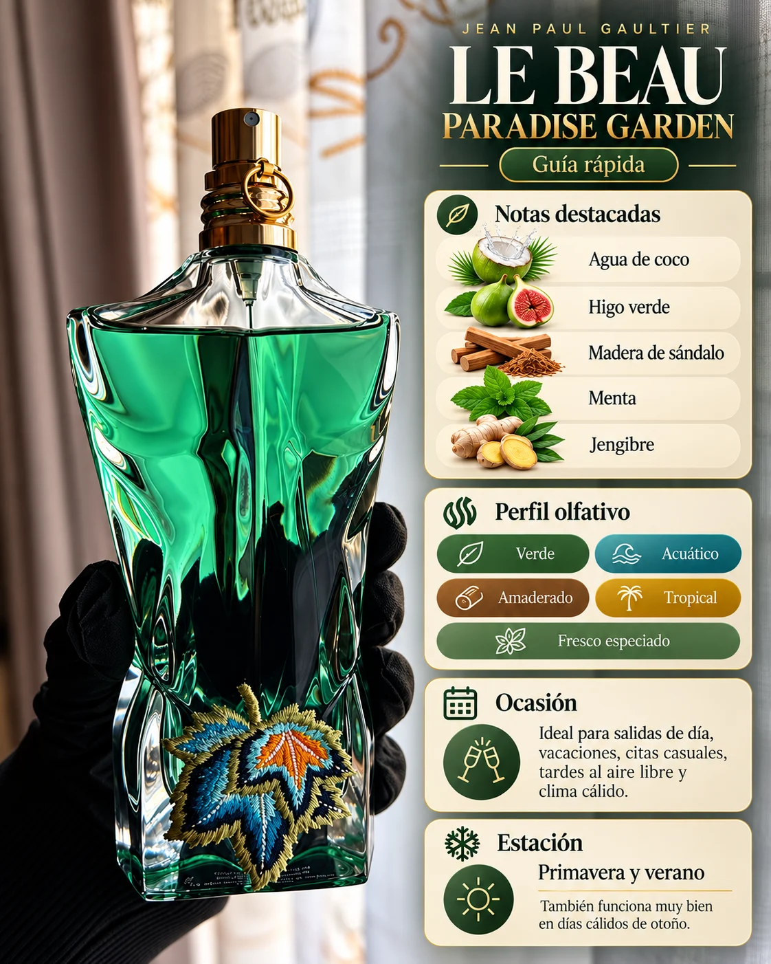 Jean Paul Gaultier Le Beau Paradise Garden EDP decant original Decants de disenador en Eudecant