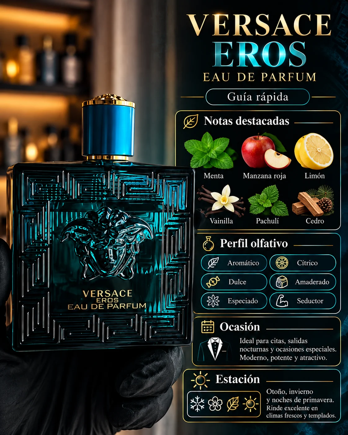 Versace Eros EDP decant original Decants de disenador en Eudecant