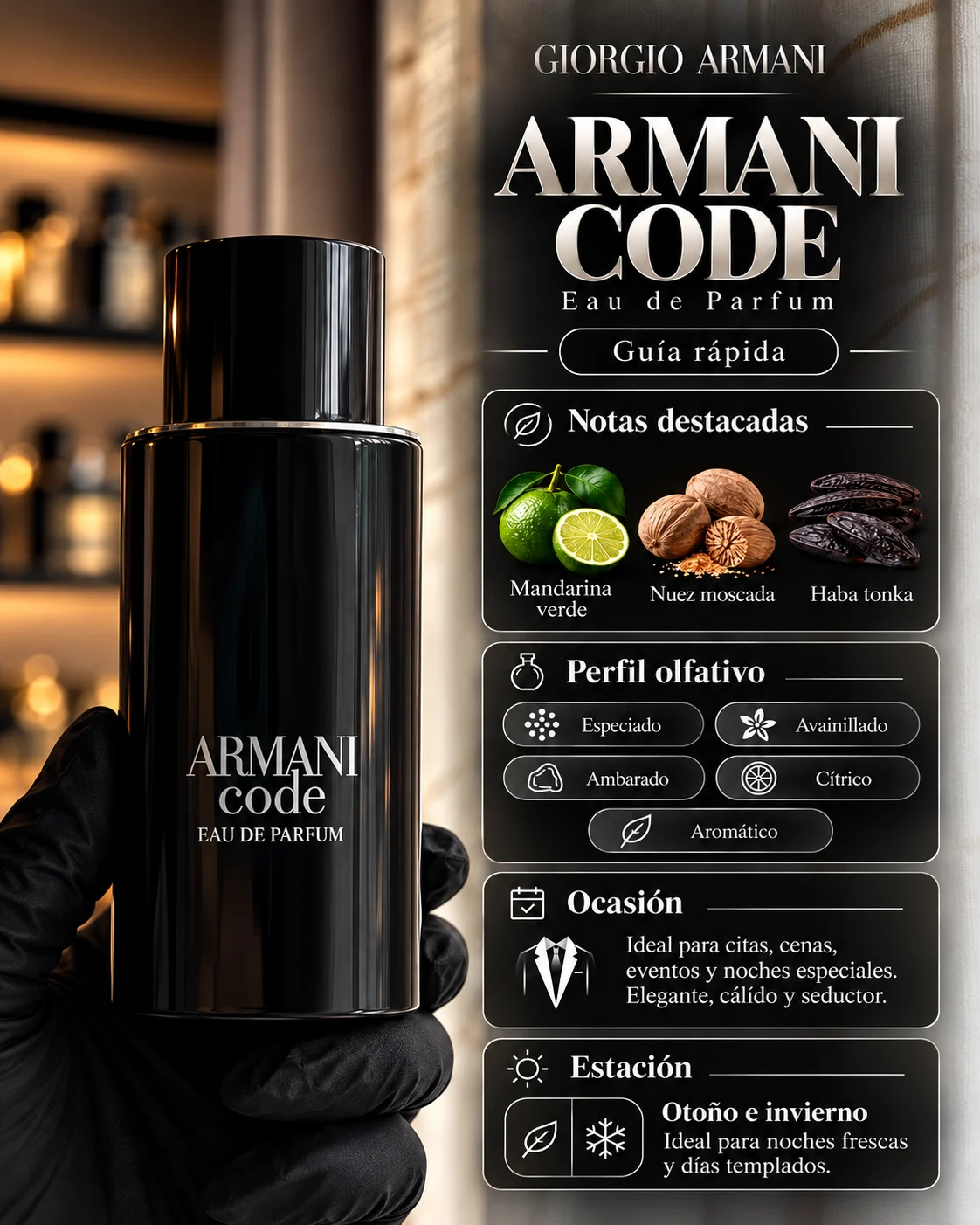 Armani Armani Code EDP decant original Decants de disenador en Eudecant