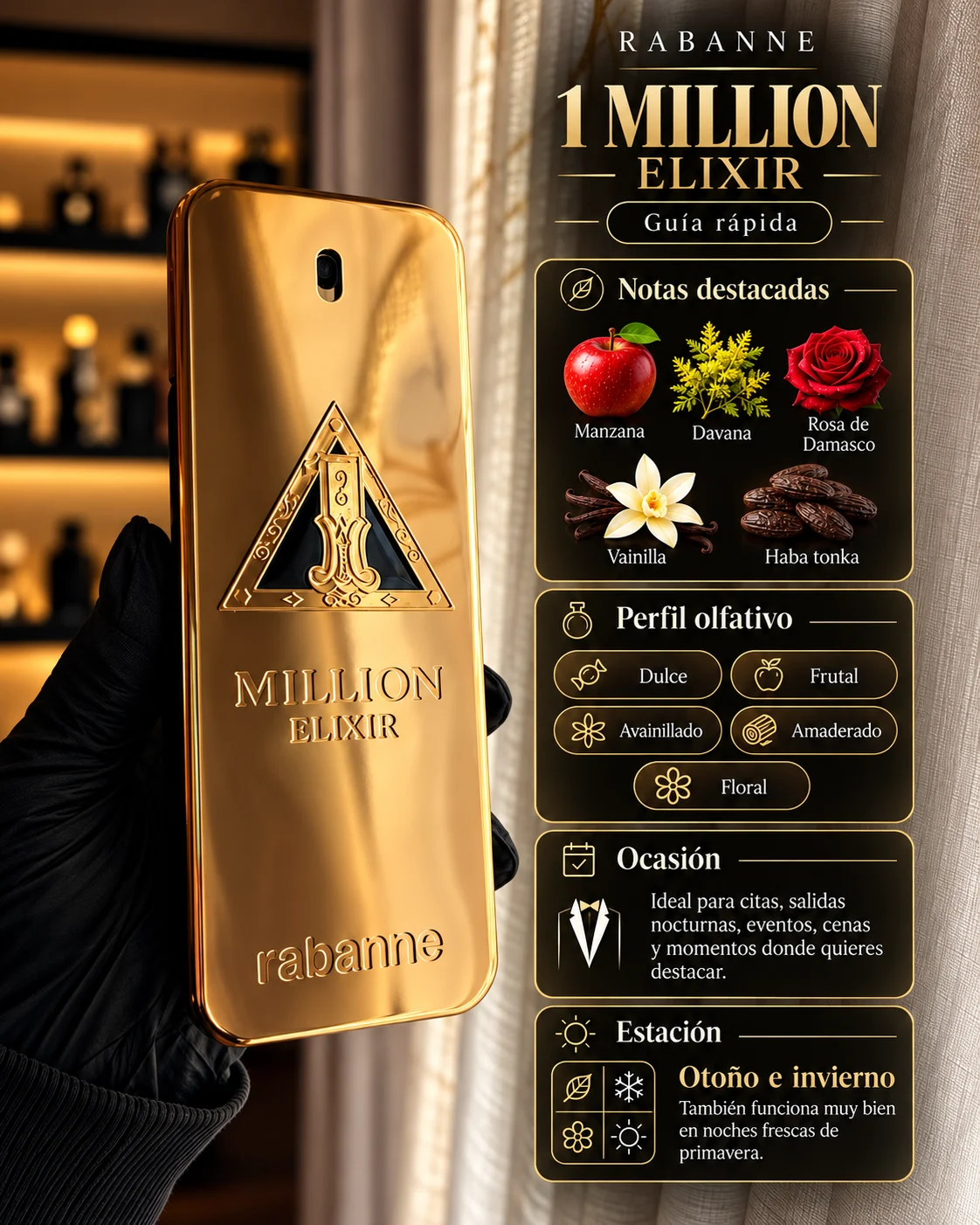 Paco Rabanne 1 Million Elixir Edp decant original Decants de disenador en Eudecant