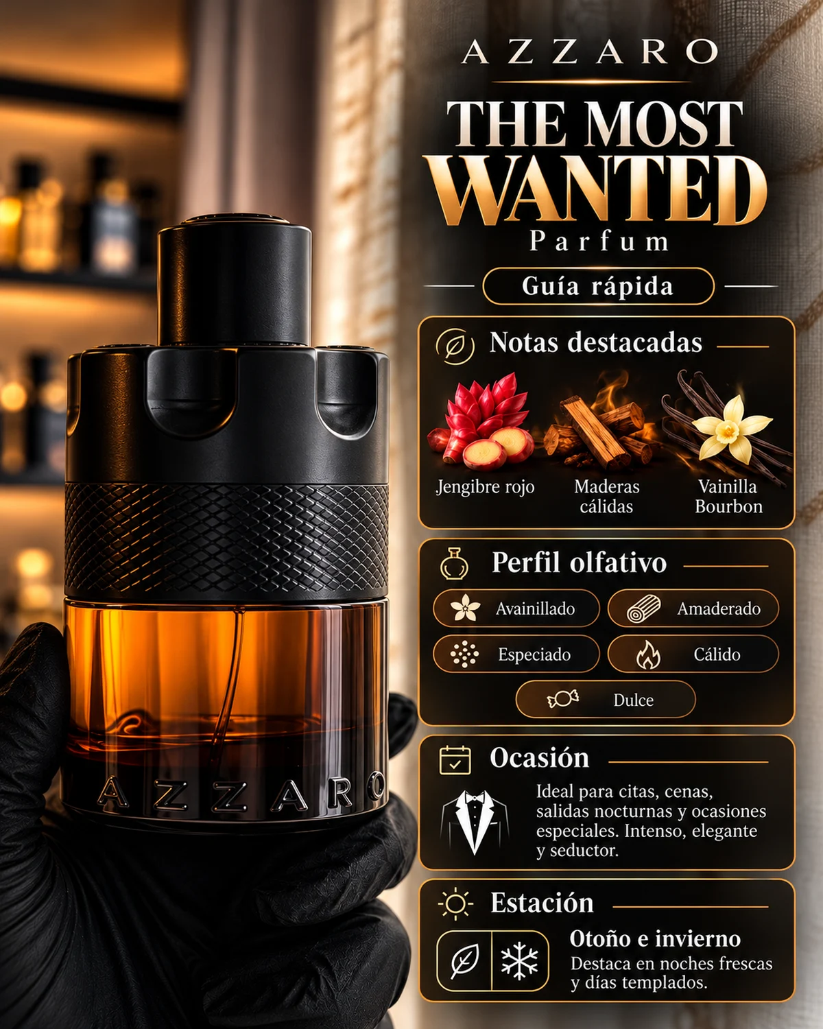 Azzaro The Most Wanted Parfum decant original Decants de disenador en Eudecant
