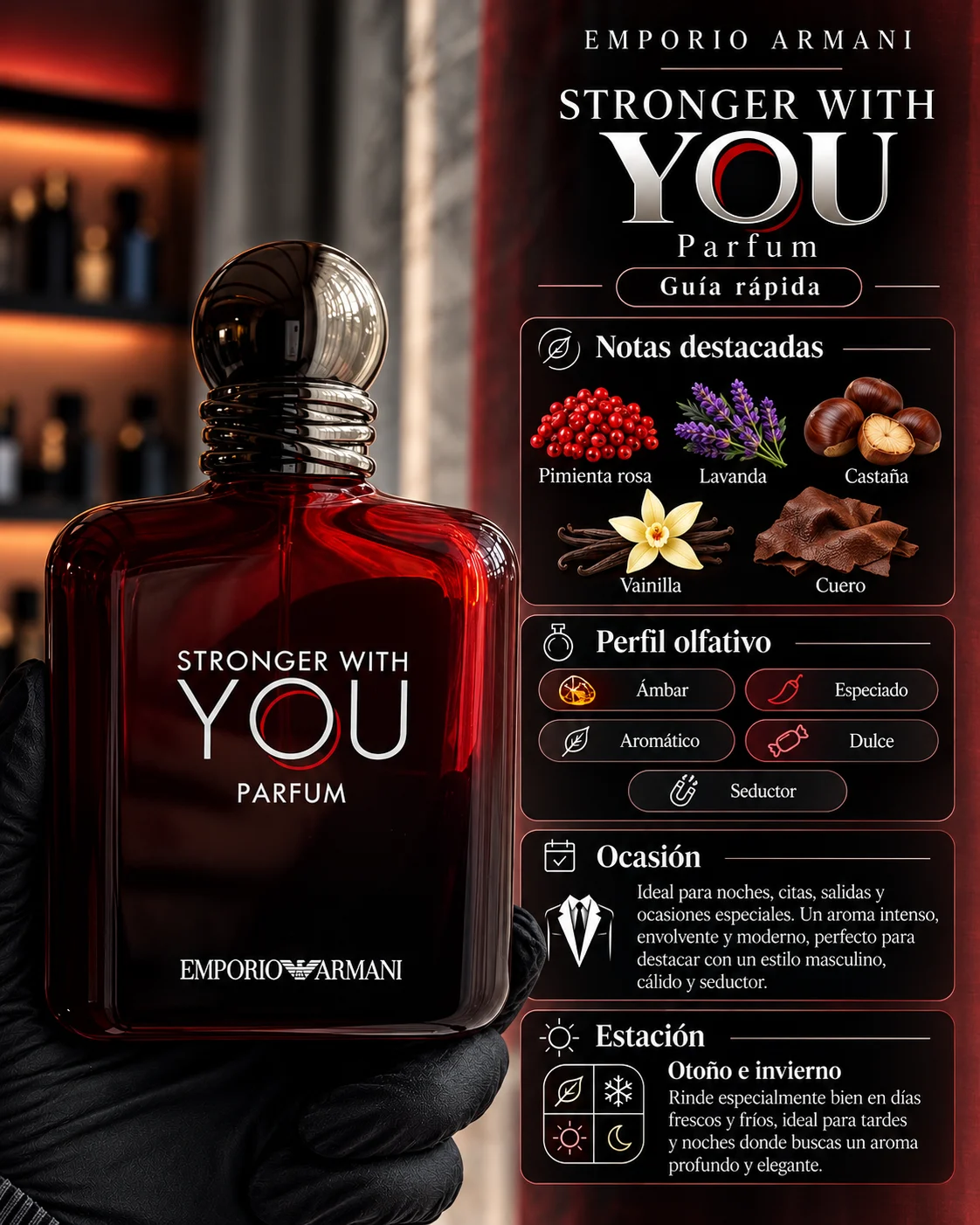 Armani Stronger With You Parfum decant original Decants de disenador en Eudecant