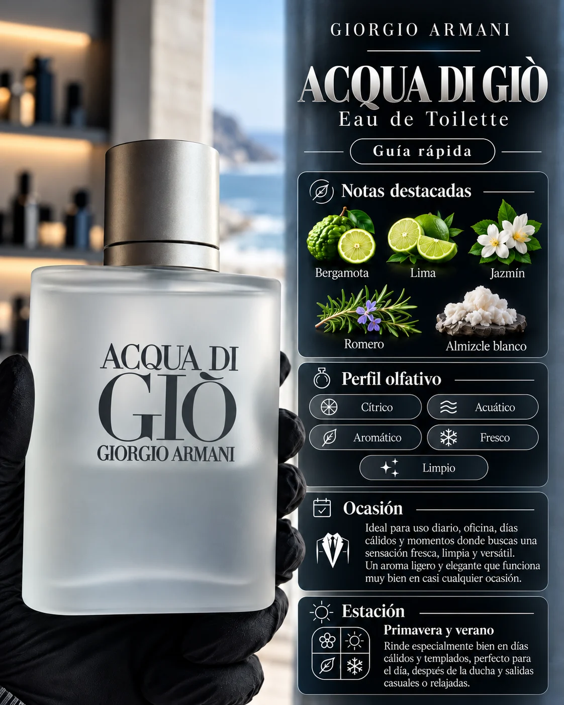 Armani Acqua di Giò EDT decant original Decants de disenador en Eudecant